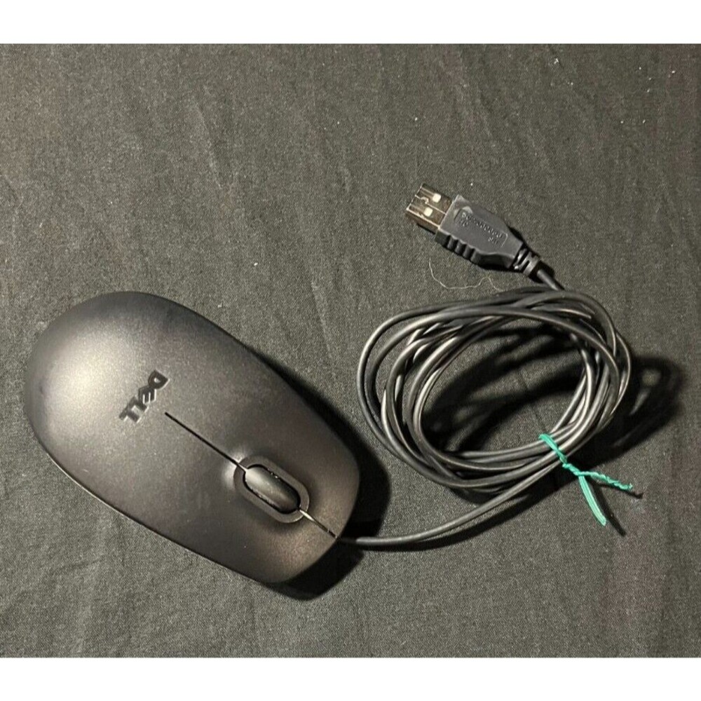 Dell MS111-L Optical 3-Button Scroll Wheel USB Wired Mouse, Used, Tested, WORKS